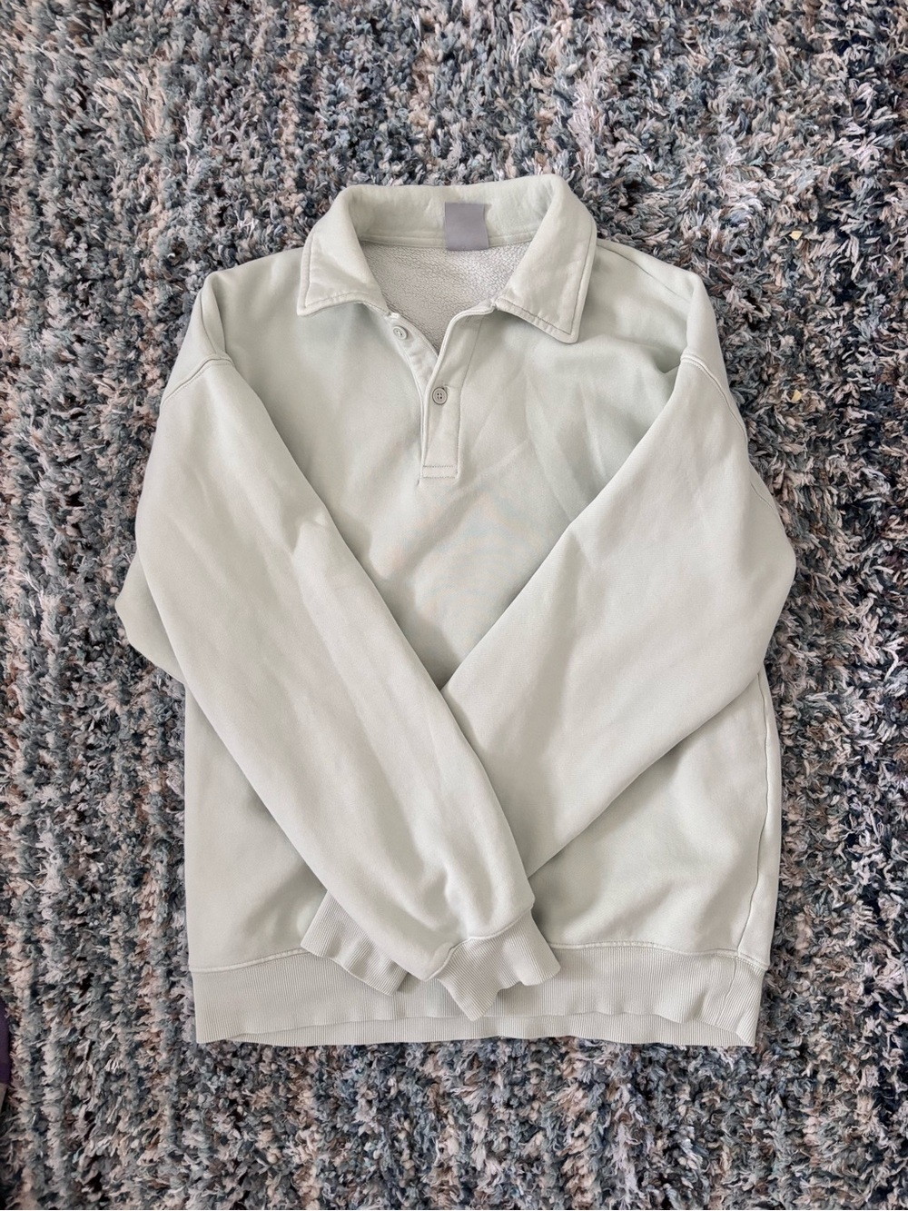 Aritzia TNA Womens Light Mint Collared Pullover Sweater